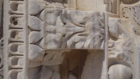 Close-up-shot-of-a-historical-monument-in-the-ancient-place-of-Carthage,-Tunisia