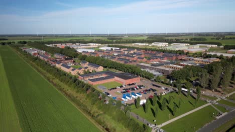 Luftanflug-Auf-Den-Niederländischen-Asylkomplex-Von-COA-In-Ter-Apel