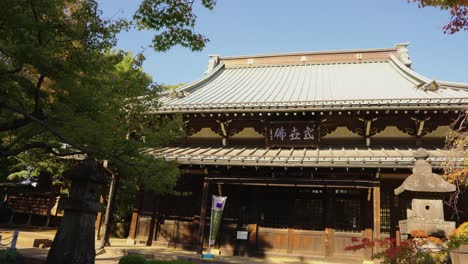 Haupthalle-„Daikeizan“-Im-Gotokuji-Tempel,-Setagaya,-Tokio,-Japan-4k