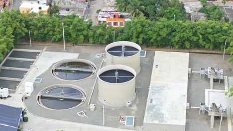 Planta-De-Tratamiento-Y-Purificación-De-Aguas-Residuales,-Prados-De-San-Luis-En-República-Dominicana