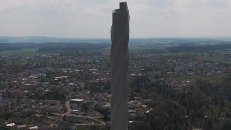 Aerial-Drone-Shot-of-Rottweil,-Germany-on-a-sunny-day