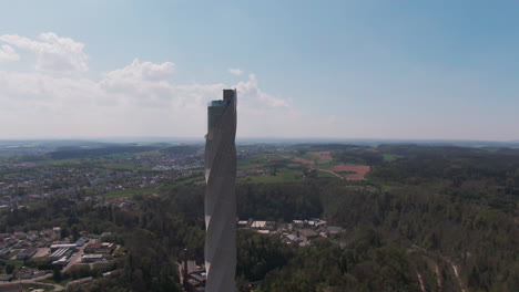 Thyssenkrupp-Testturm-in-Rottweil,-Germany-on-a-sunny-day