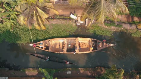 Drone-shot-of-backwaters-in-Kerala