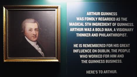 Timeless-Portrait-of-Arthur-Guinness-at-Guinness-Storehouse,-Dublin