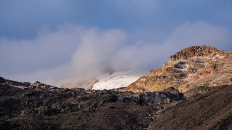 Vista-De-La-Montaña-Más-Alta-De-México,-El-Pico-Orizaba-Con-El-último-Glaciar-Que-Queda-En-El-País-Debido-Al-Calentamiento-Global.