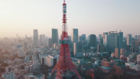 Stadtbild-Von-Tokio,-Japan-Bei-Sonnenuntergang