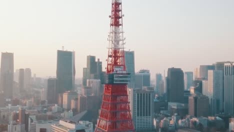 Aerial-of-the-famous-Tokyo-Tower-in-Japan