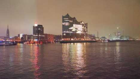 Elbphilharmonie-in-Hamburg,-Germany-at-night