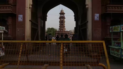 Hiperlapso-De-Un-Monumento-Famoso-En-Jodhpur,-Rajasthan,-India-También-Llamada-La-Ciudad-Azul