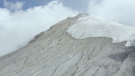 Vista-Por-Drones-Del-Glaciar-En-Desaparición-Llamado-Jamapa-En-México