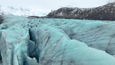 Svinafellsjokull-Glacier-And-Mountain-In-Iceland---Aerial-Drone-Shot