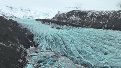 Drohnenaufnahme-Des-Svinafellsjökull-Gletschers-In-Südisland