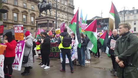 Wide-shot-of-people-waiting-to-march-in-Glasgow