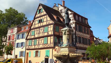 Auguste-Bartholdi’s-statue---Fontaine-Roesselmann,-represents-the-public-judge-Jean-Roesselmann-who-passed-away-while-defending-Colmar-and-is-considered-as-first-hero-of-Colmar