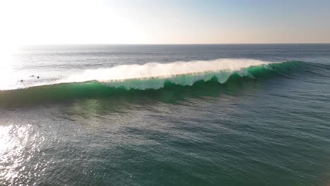 Surfers-Catching-Big-Wave,-Blacks-Beach-San-Diego