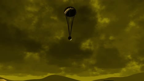 Animación-3d-De-Venera-8-Aterrizando-En-Venus-Con-Paracaídas