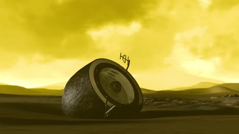 Animación-3D-De-La-Sonda-Espacial-Venera-7-Volcada-Sobre-Venus