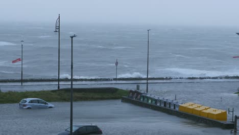 Galway-Bay-storm-leads-to-car-damage-on-Salthill-promenade