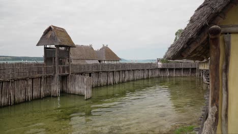Unesco-Heritage-Site-Pile-Dwelling-Open-Air-Museum-on-Lake-Constance-in-Friedrichshafen,-Germany