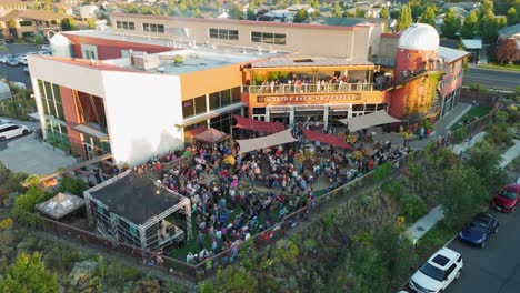 Drone-shot-of-the-Worthy-Brewing-Company's-outdoor-concert-series