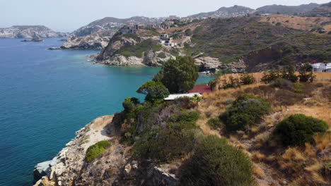 The-camera-rises-above-the-jagged-coastline-of-Crete