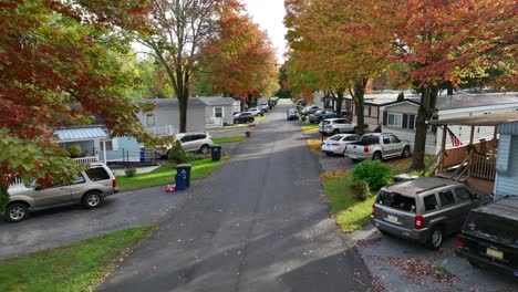 Mobile-home-trailer-park-in-USA-suburb-during-autumn