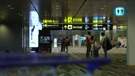 Pasajeros-Dentro-De-La-Zona-De-Salidas-De-La-Terminal-3-Del-Aeropuerto-De-Changi,-Singapur.