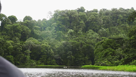 Visitor-boat-speeding-to-explore-exotic-Tortuguero-National-Park-Costa-Rica