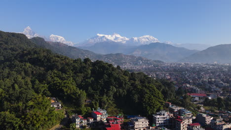 Annapurna-Himal-In-Der-Nähe-Von-Sarangkot-In-Pokhara,-Distrikt-Kaski,-Nepal