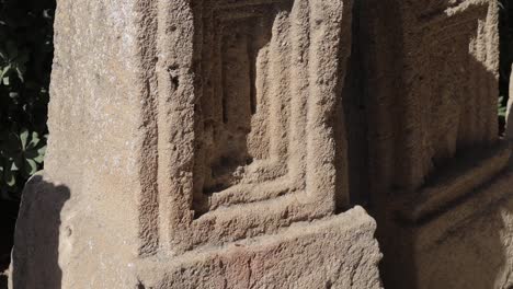Close-up-shot-of-a-historical-stone-in-Tunisia