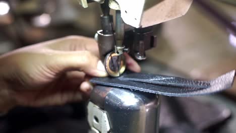 Shoemaking---Shoemaker-Sewing-Leather-Parts-Of-Shoes