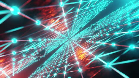 3D-Animation:-Kybernetische-Netzwerkknoten-Und-Verbindungsschleifen-Abstrakte-Digitale-Konnektivität