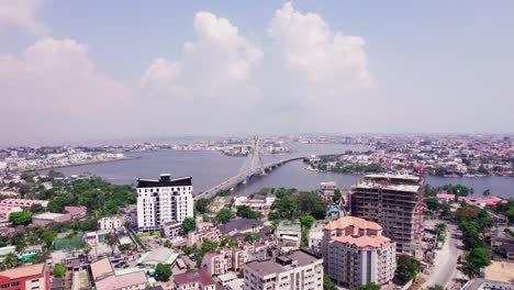 Landschaft-Des-Ikoyi-Viertels-In-Lagos-Mit-Lekki-Ikoyi-Verbindungsbrücke