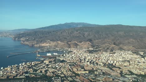 Aerial-view-of-Almeria-city,-in-Spain