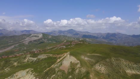 Drone-shot-flying-through-the-caucasus-in-Azerbaijan-in-summer