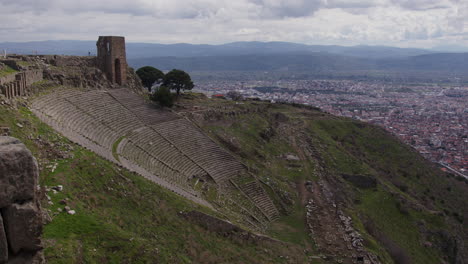 The-ancient-theater-on-a-hillside-overlooking-a-landscape-in-Pergamum