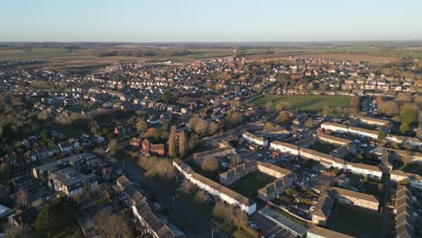 Drone-footage-of-Haverhill-in-Cambridge-over-countryside-and-houses