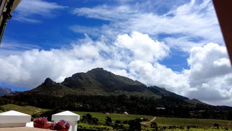 Scenic-Constantia-Mountain-In-Cape-Town,-South-Africa---Timelapse