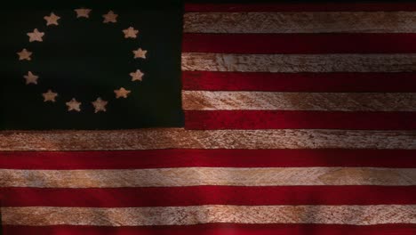Alte-Nationalflagge-Der-USA,-Vereinigte-Staaten-Von-Amerika,-Wehende-Hintergrundanimation.-3D-gerenderte-Animation