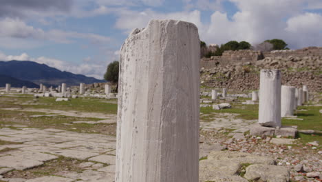 Un-Antiguo-Pilar-Del-Santuario-De-Atenas-En-Pérgamo.