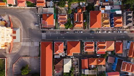 Bird's-eye-view-of-Otrobanda-roof-homes-and-Santa-Famia-Church-in-Willemstad-Curacao