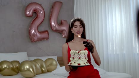 Birthday-girl-celebrations-enhanced-by-cake-sparkler-decorations
