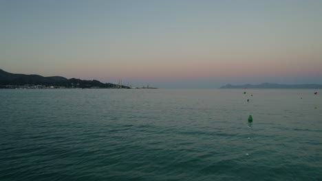 calm-ocean-at-dusk,-Mallorca,-Spain