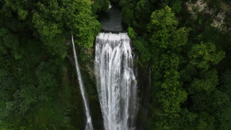 Aerial-View-Of-Marmore-Falls--In-Umbria,-Italy