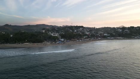 Sayulita-Mexiko-Riviera-Nayarit-Luftaufnahmen-Bei-Sonnenuntergang-Reiseziel