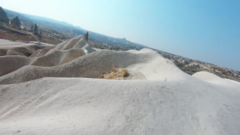 Hilly-Sand-Dunes-In-Turkish-Village-In-Cappadocia,-Turkey