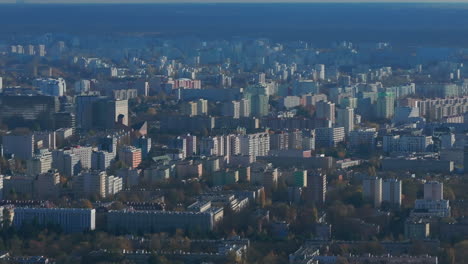 Tight-aerial-slider-shot-of-dense-communist-housing-Warsaw