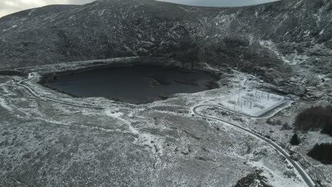 Turlough-Hill-Power-Station-And-Lough-Nahanagan-By-The-Wicklow-Mountains-In-Winter-In-Ireland