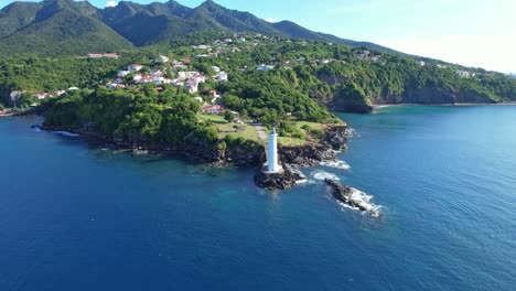 Le-Phare-du-Vieux-Fort-in-Guadeloupe,-France