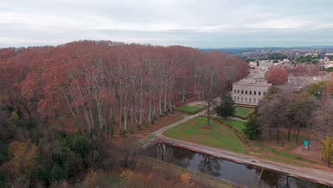 Aerial-panoramic-View-of-Chateau-des-Eveques,-Lavèrune